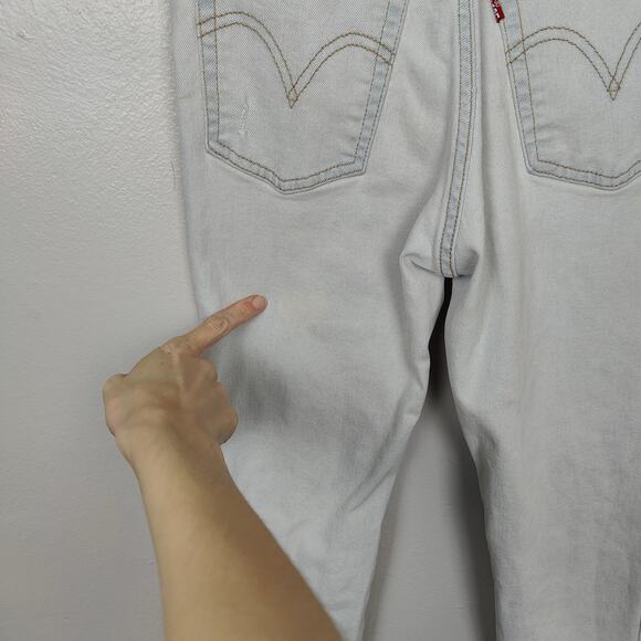 Levi's Ribcage Straight Ankle Jeans Womens 28 Light‎ Wash Stretch High Rise - Picture 6 of 12